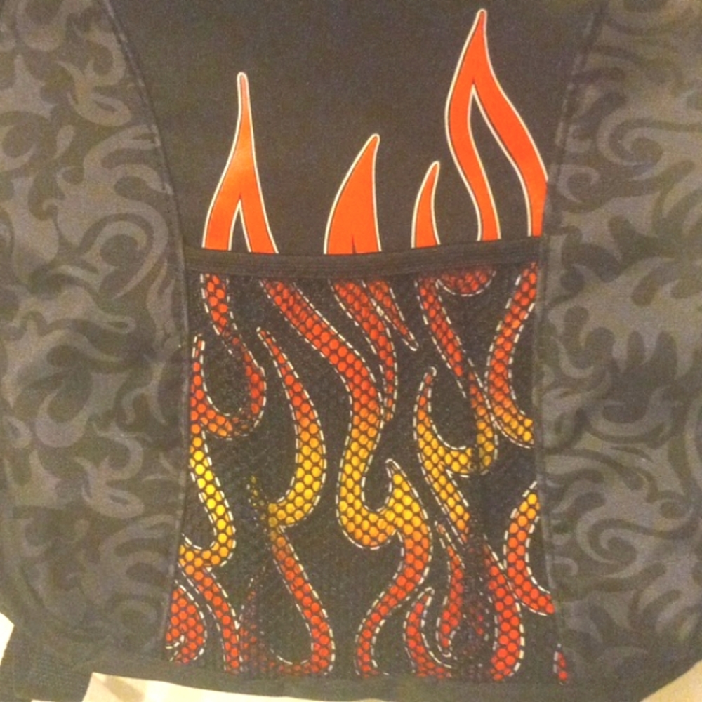Black Flames Backpack - Picture 2 of 6